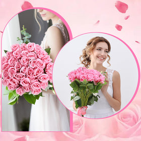 Hoemwarm artificial roses suitable for wedding bouquets and decor