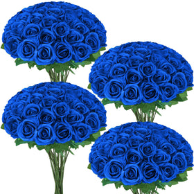 Hoemwarm bridal rose arrangements elevate celebrations with deep blue hues.