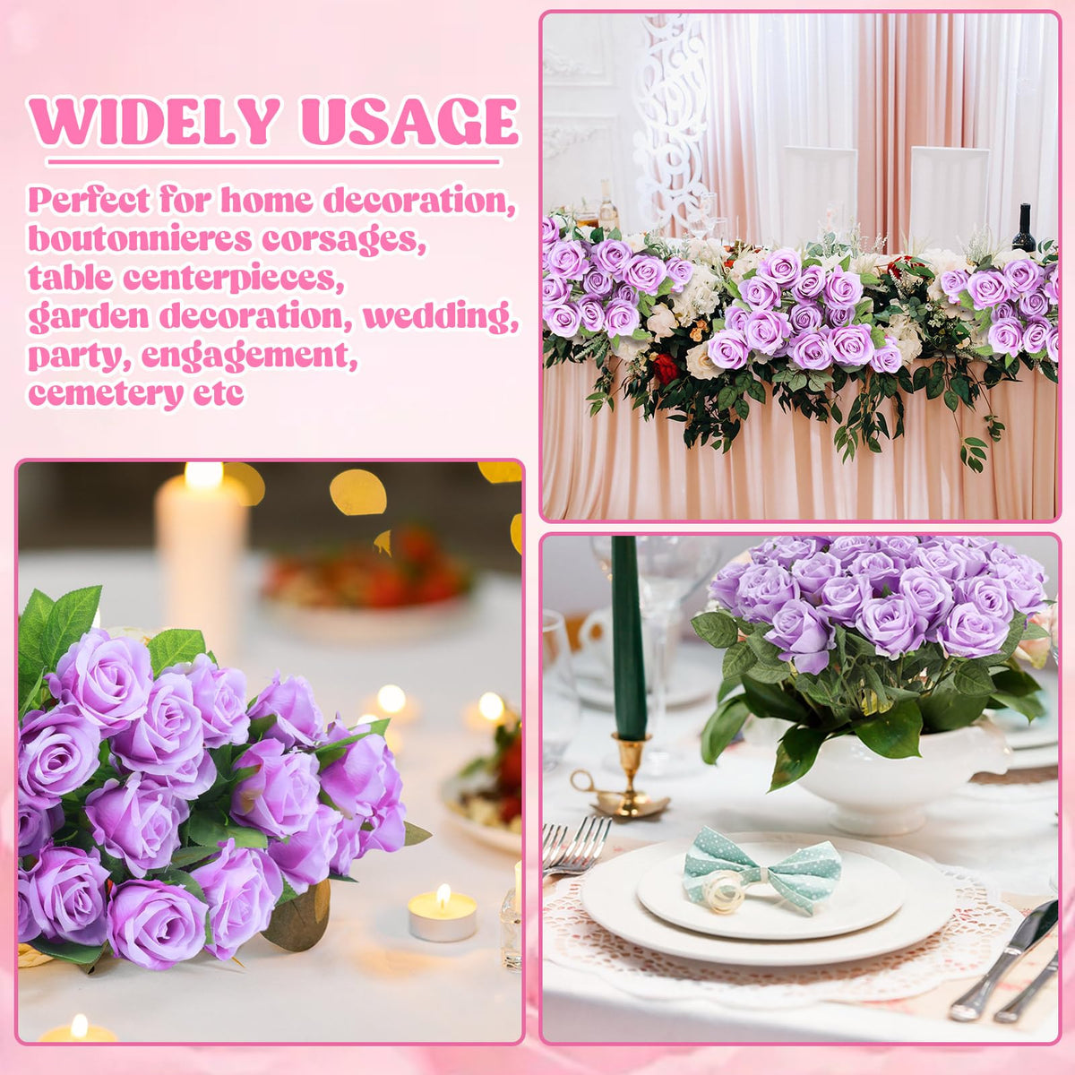 Hoemwarm faux roses offer low maintenance and vibrant color.