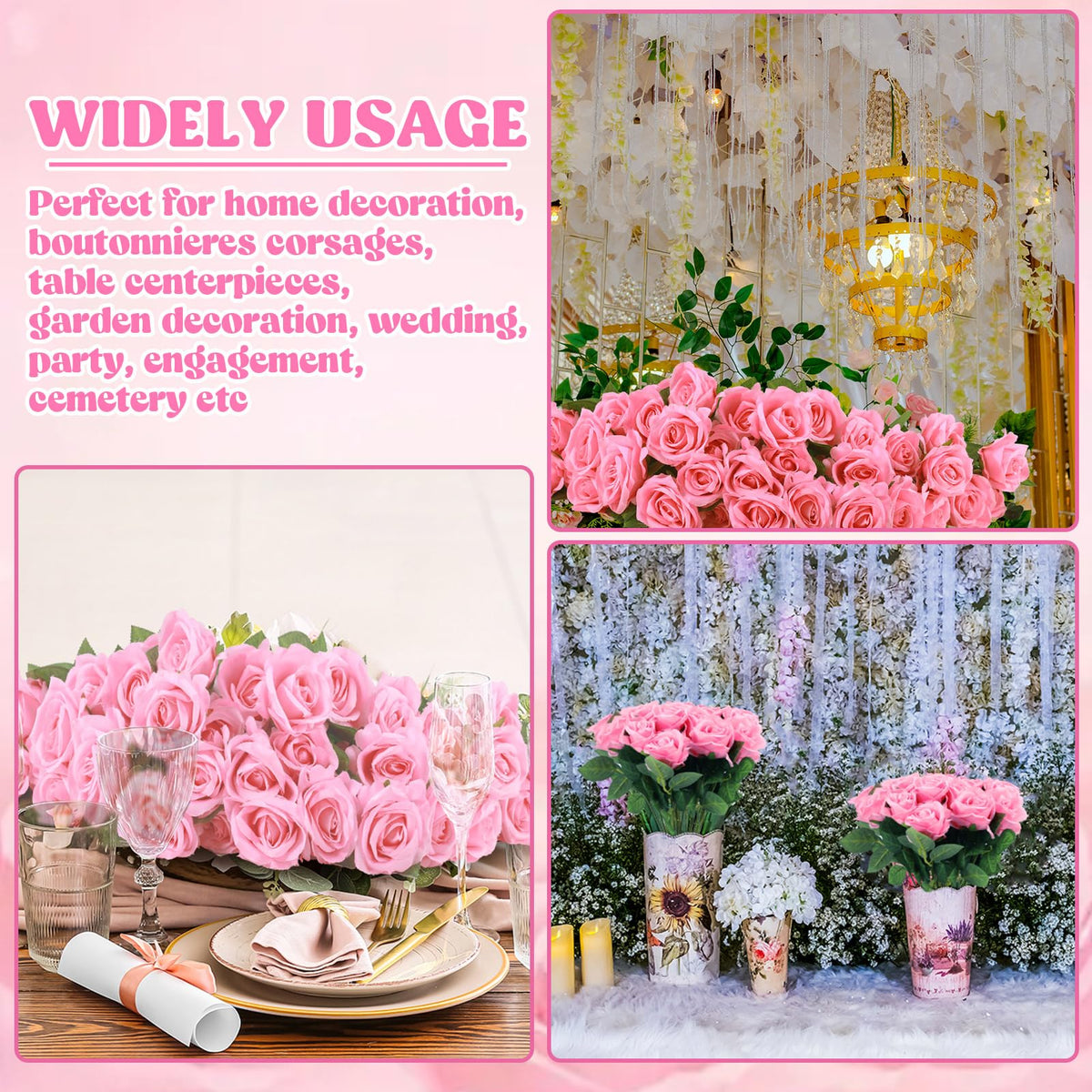 Hoemwarm floral wall roses for backdrop decor and photos