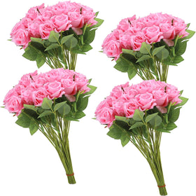 Hoemwarm pink artificial roses for party decor and celebrations