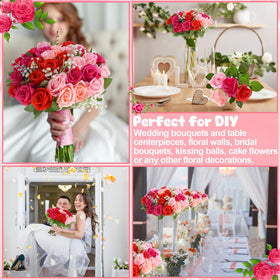 Hoemwarm roses with flexible wire stems for easy arrangement.