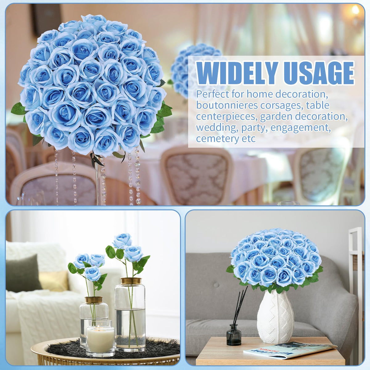 Hoemwarm wedding bouquet-ready roses elevate table decor.