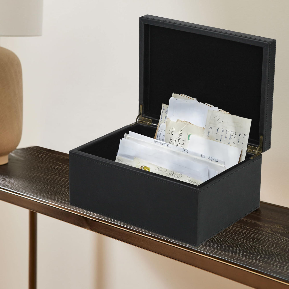 HofferRuffer storage container for office supplies helps keep your desk tidy.