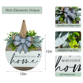 Hofir Welcome Sign for outdoor porch decor creates inviting entry.