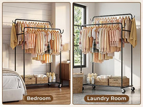 HogHow laundry room storage keeps garments neatly organized
