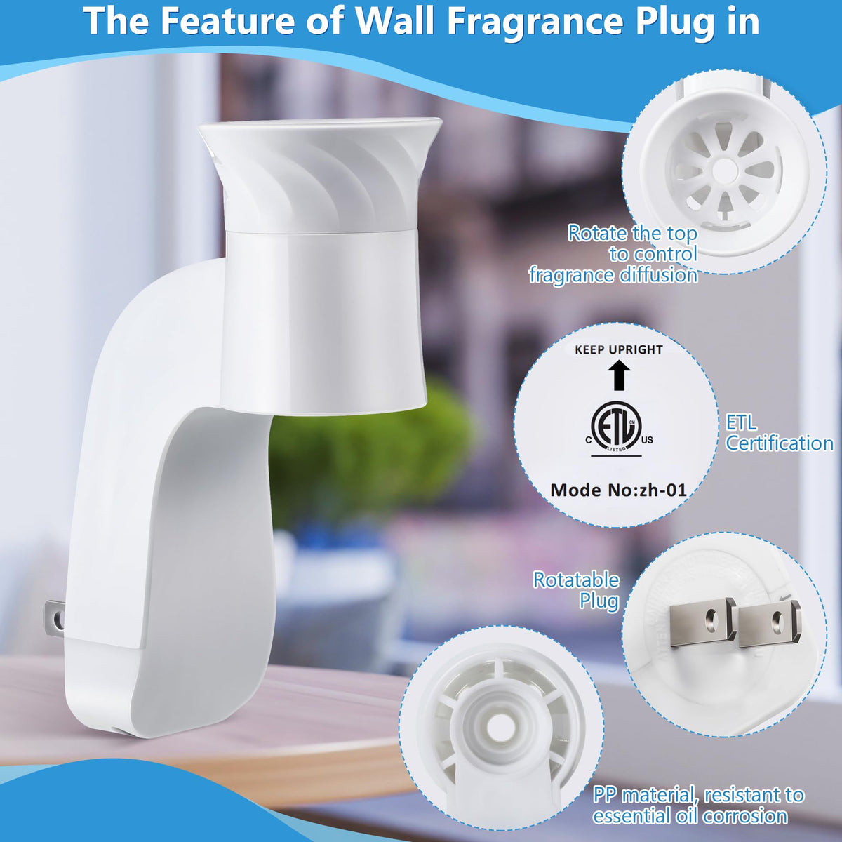 Hohean diffuser showing energy-efficient 3W operation for home or office
