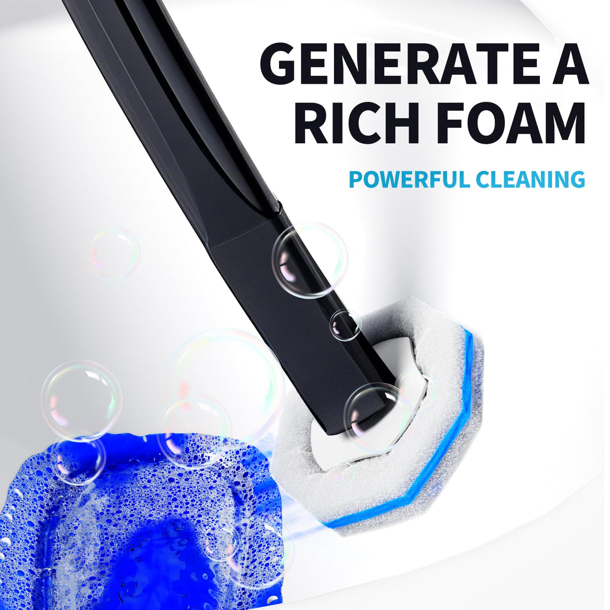 Hohoky 17-inch extended wand reaches under the toilet rim for deep cleaning.