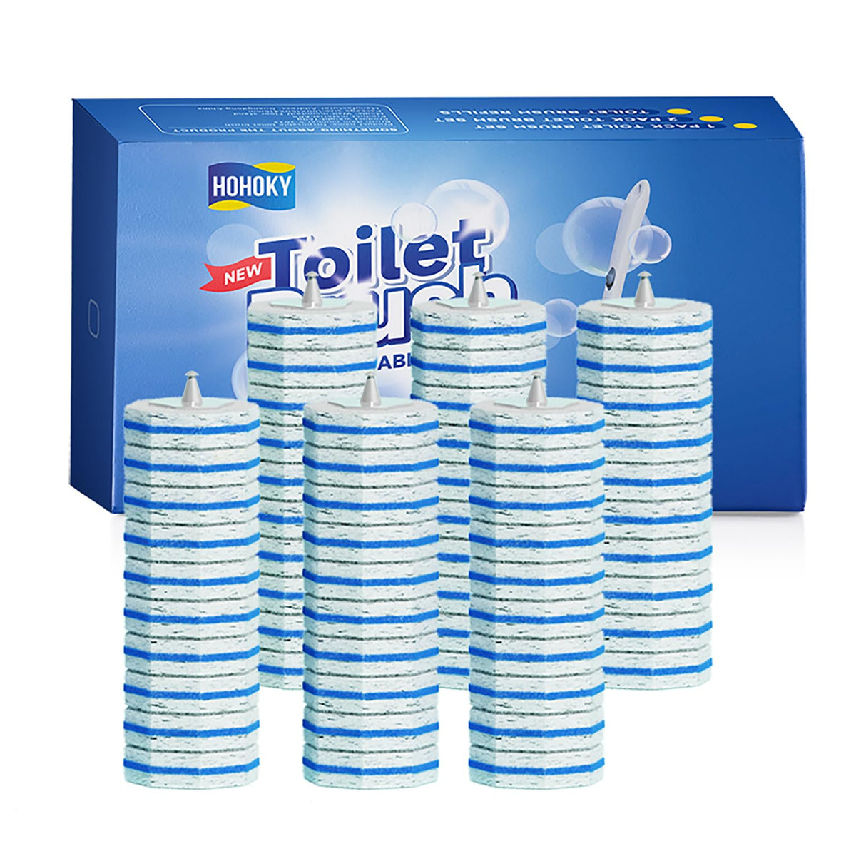 Hohoky 60pcs refills pack fits disposable toilets for easy replacement