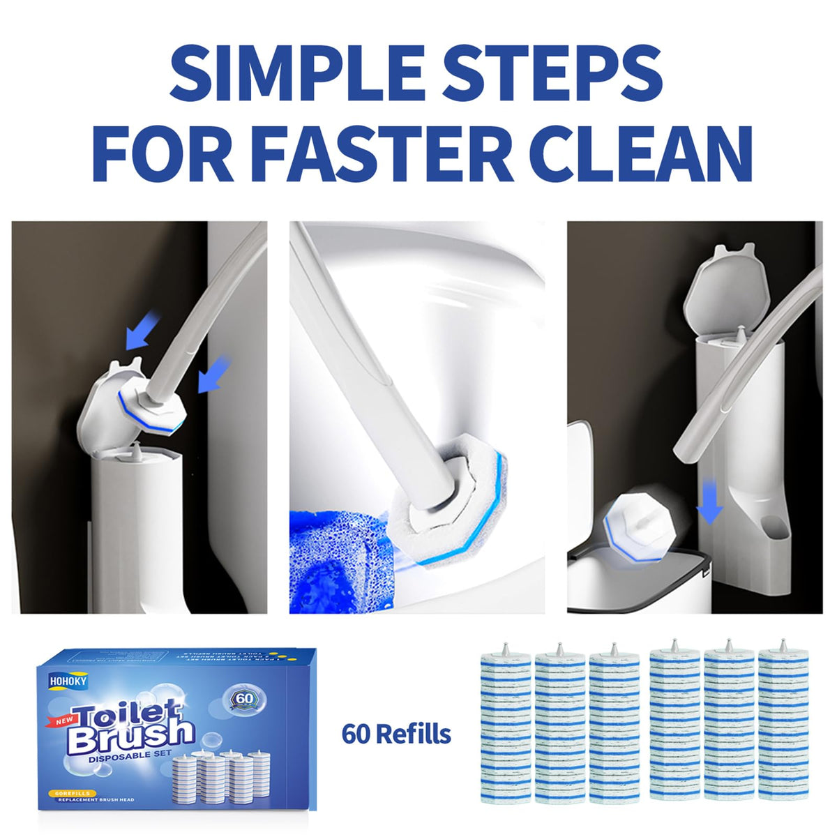 Hohoky quick foaming action reduces cleaning time and effort