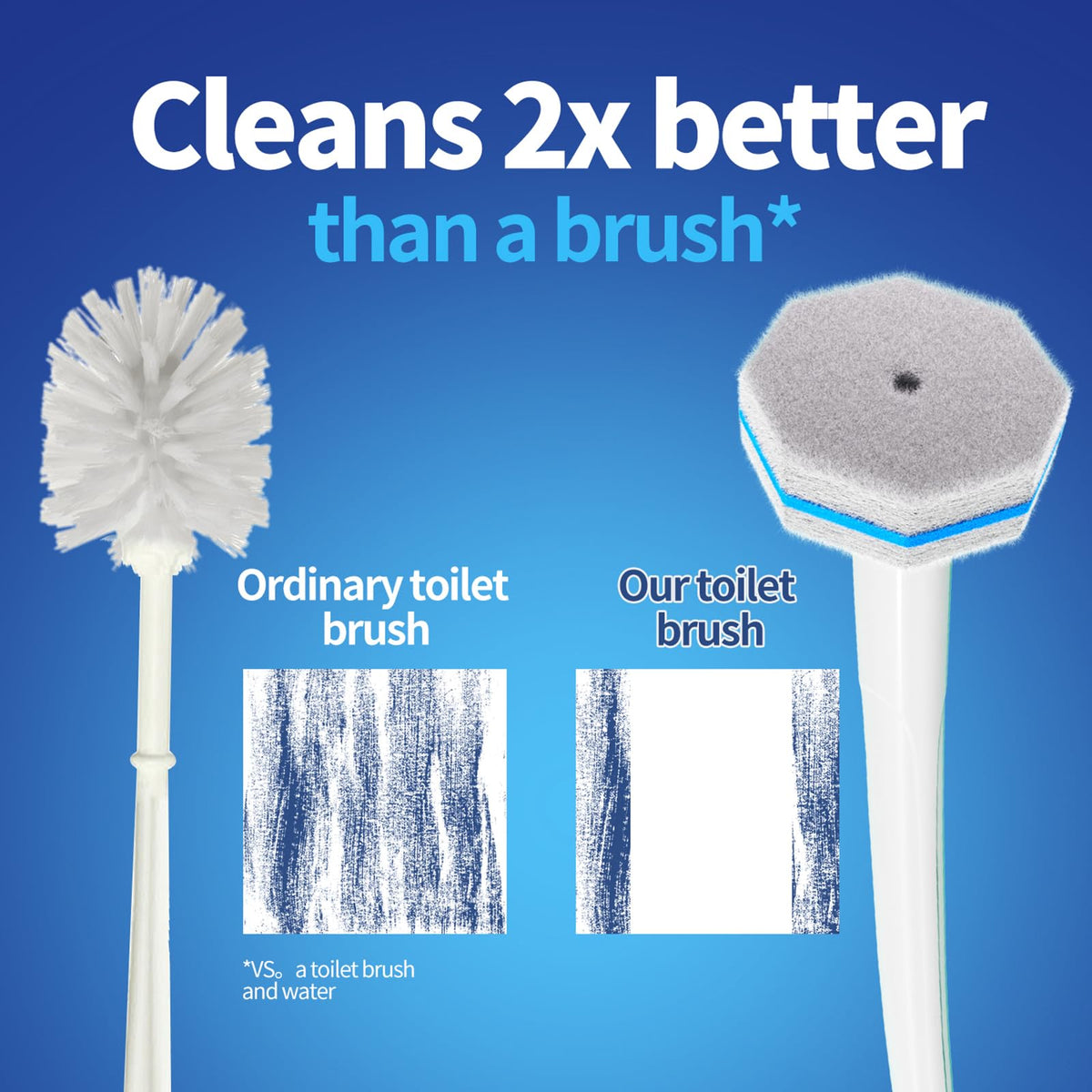 Hohoky sponge-filled brush head delivers stronger scrubbing power