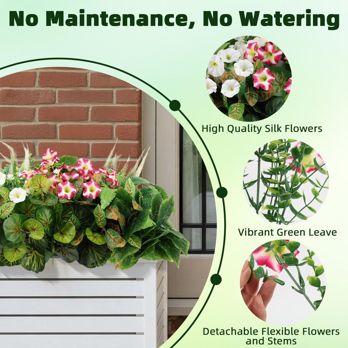 HOHOTIME front-porch-decor enhances curb appeal with realistic foliage