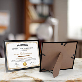 Hoikwo black 8.5x11 frame suits home, office, cafe, and more.