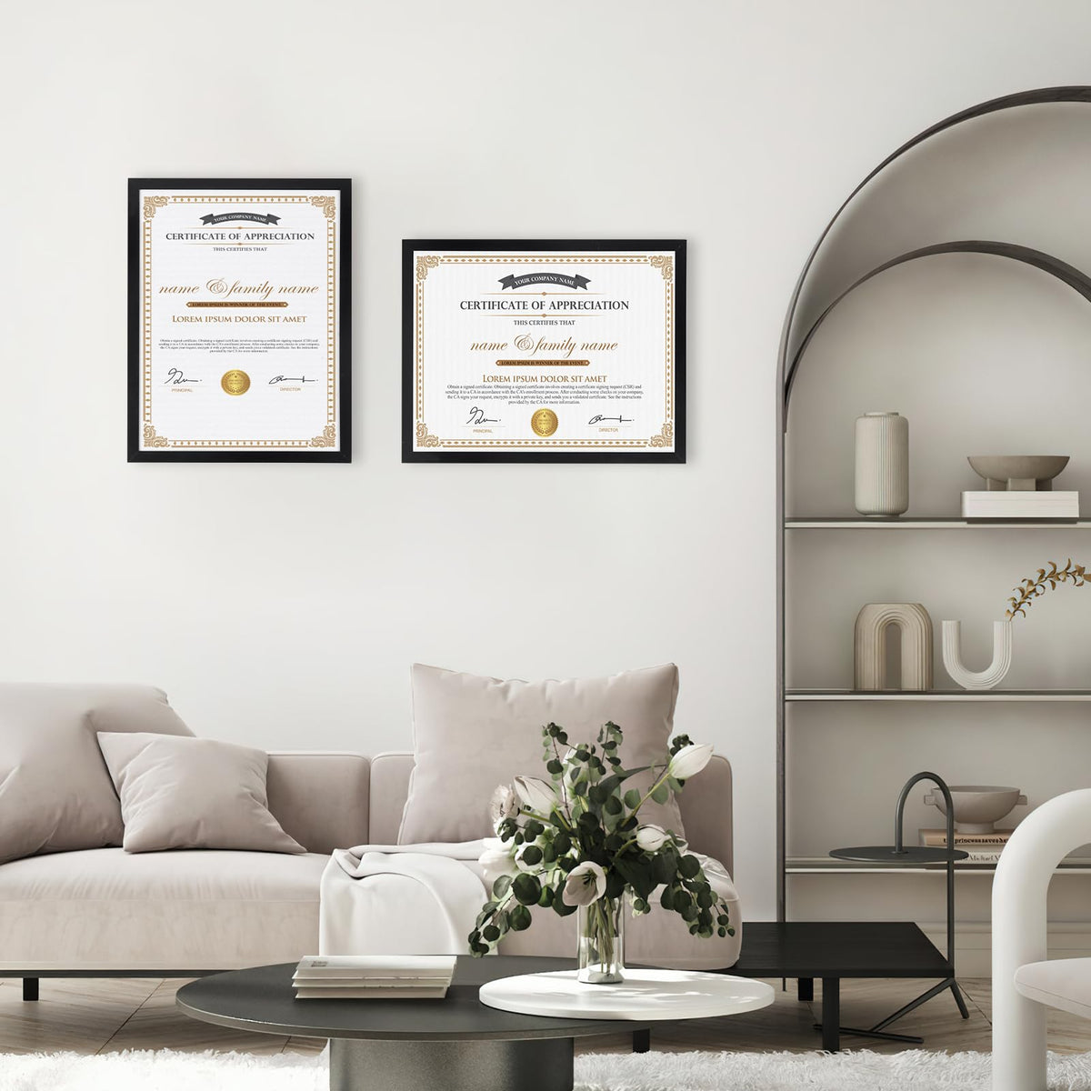 Hoikwo frames offer flexible wall-hanging or tabletop display.