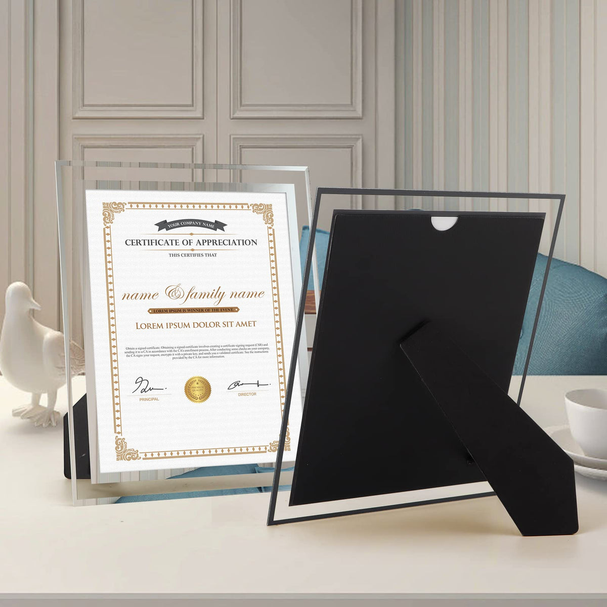 Hoikwo six-frame set fits multiple certificates and documents.