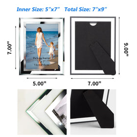Twelve-pack 5x7 photo frames for versatile tabletop display horizontal or vertical.