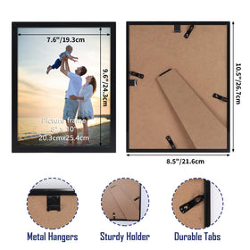 Hoikwo wall-hanging 8x10 frame highlighting family photos with a slim modern border.