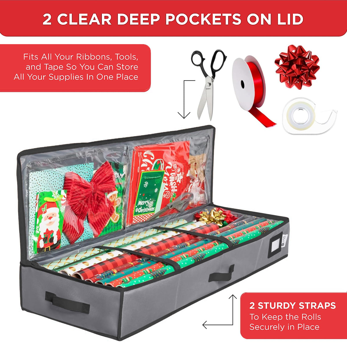 Deep vinyl pockets on the cover provide extra space for accessories.