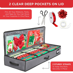 Deep vinyl pockets on the cover provide extra space for accessories.