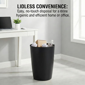 HOLDN’ STORAGE mini waste basket bathroom setup, fits small bathrooms with style.