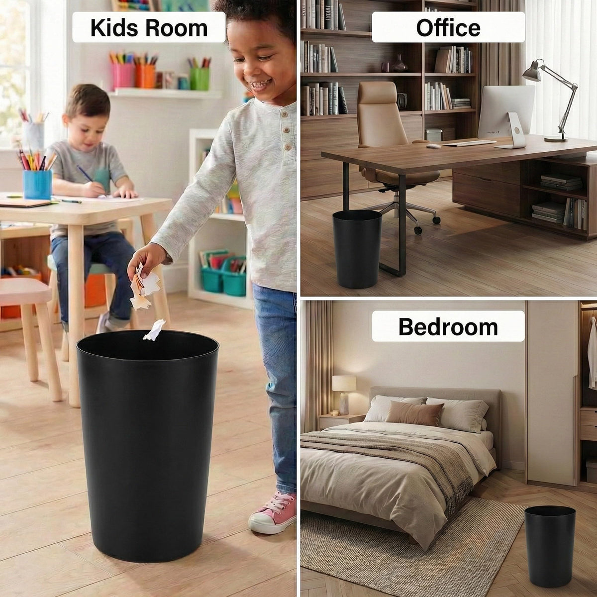 HOLDN’ STORAGE mini waste basket dorm room setup, great for compact living spaces.