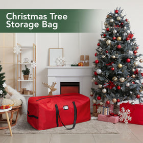 Holiday Cheer storage bag ideal for garlands, lights, and ornaments to stay organized.