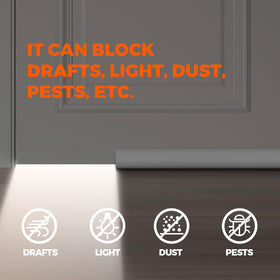 Holikme door draft stopper installed along the bottom seals gaps cleanly.