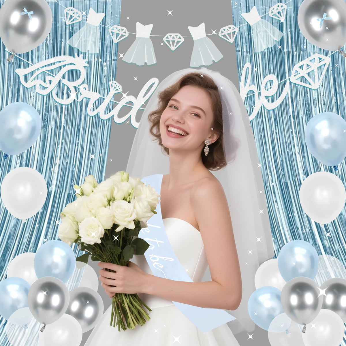 Holkcog 40-inch BRIDE balloon serves as bold centerpiece or backdrop focal point.