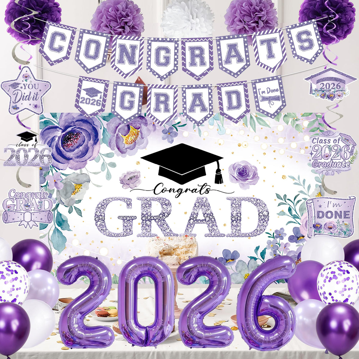 Holkcog Congrats Grad banner clearly conveys the graduation message