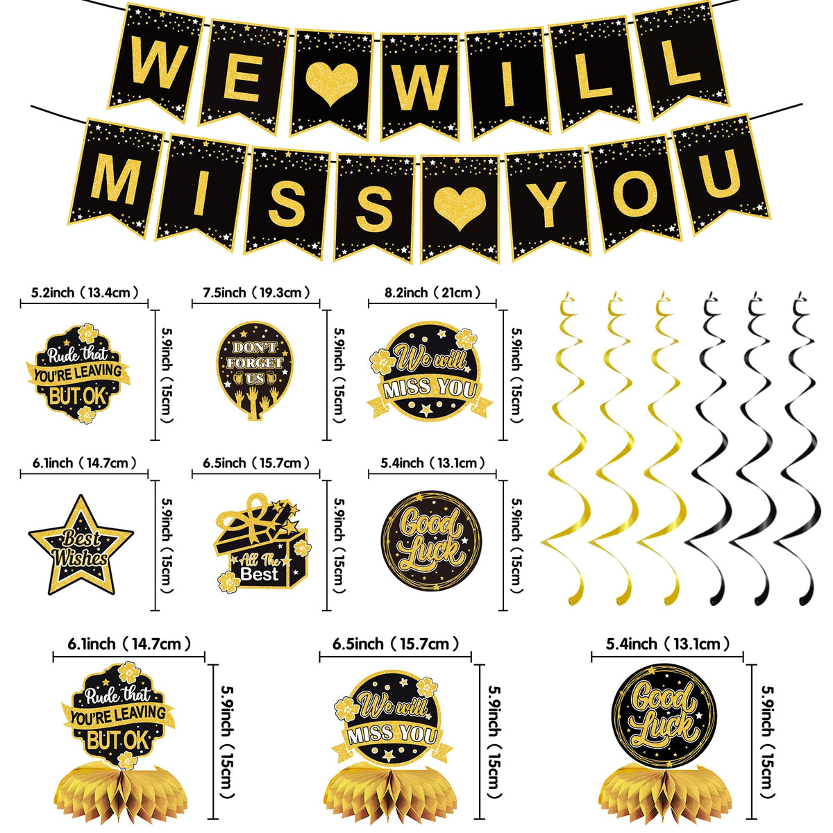 Holkcog farewell banner We will miss you perfect for decorating desks and doorways