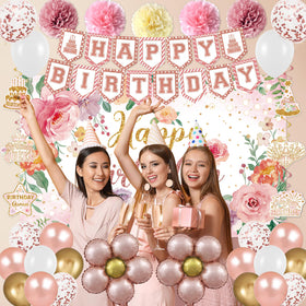 Holkcog flower spiral cards bring whimsical accents to party tables.