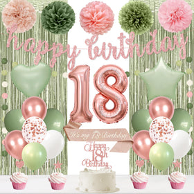 Holkcog 18th birthday banner with glitter accents for a chic backdrop