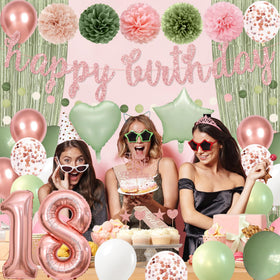 Pink-green polka dot pattern banner for playful ambiance