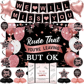 Holkcog rude that youre leaving banner displayed for stylish farewell celebrations