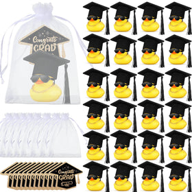 Hollowfly graduation ducks with caps and sunglasses for festive party decor