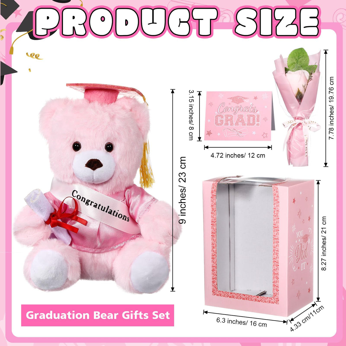 Hollowfly soap rose bouquet adds colorful decor to graduation celebrations