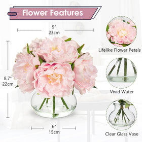 Hollyone faux water detail enhances realism for authentic-looking centerpiece in any room.