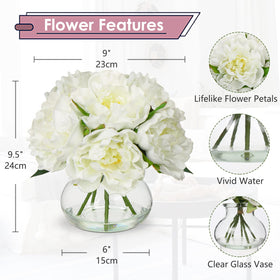 Hollyone faux water in vase enhances realism and maintenance-free display