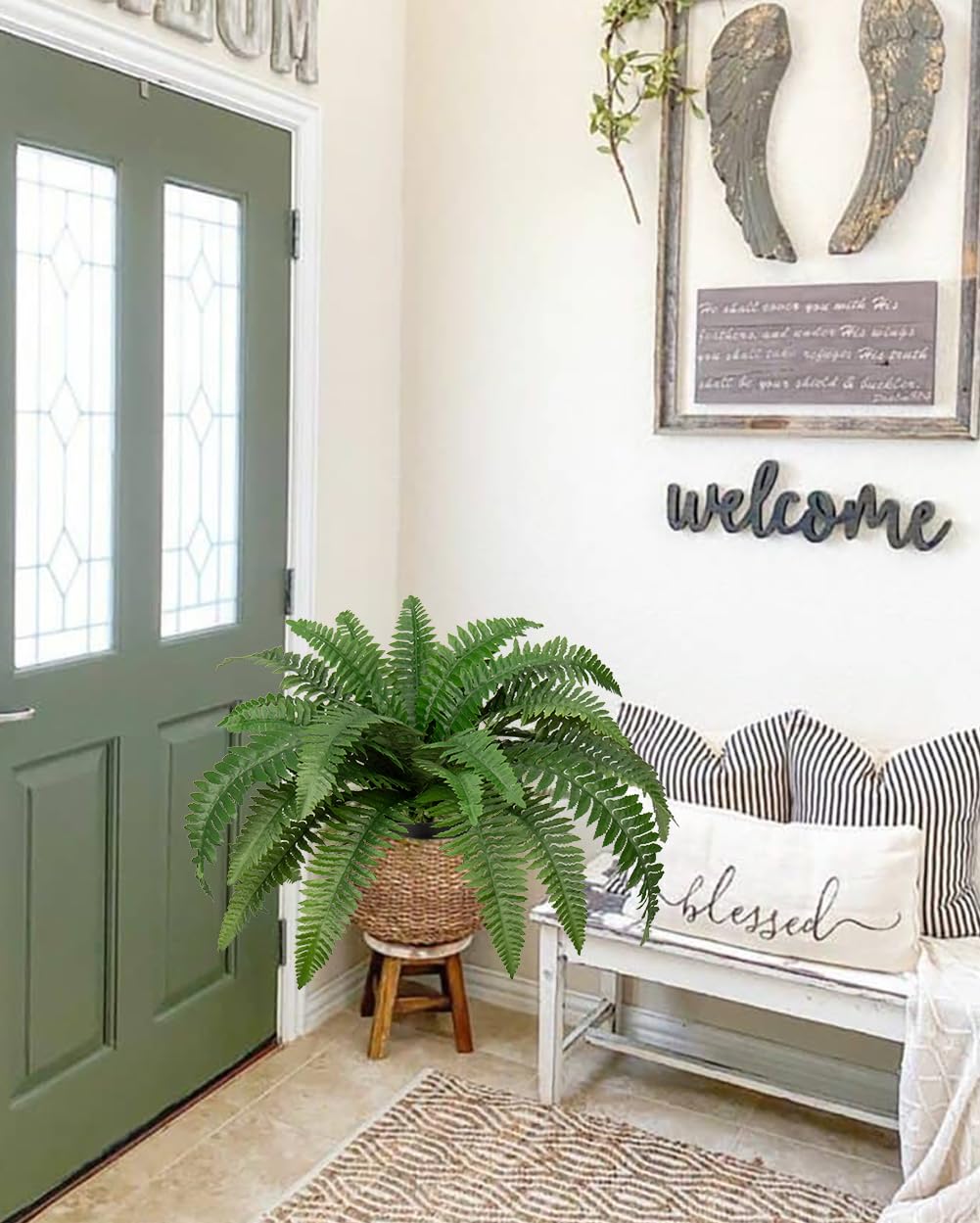 Hollyone home decor fern enhancing living room or office ambiance