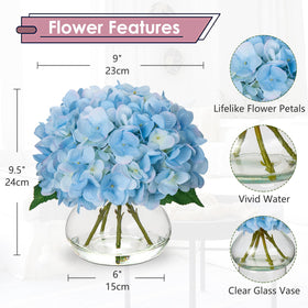 Hollyone hydrangea silk blooms with four heads for reusable beauty.