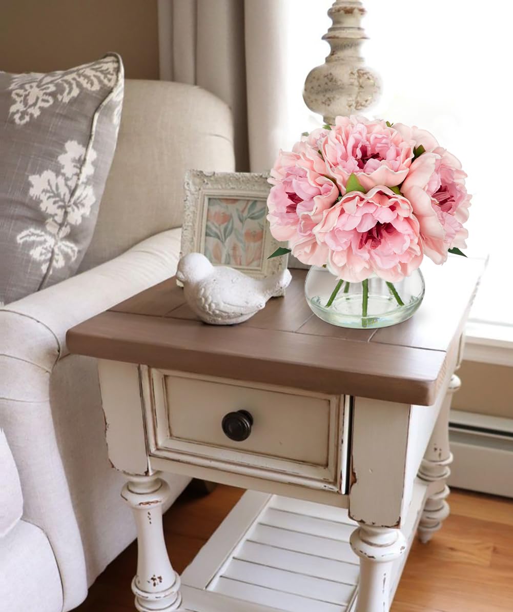 Hollyone realistic artificial florals with water detail for visual realism.
