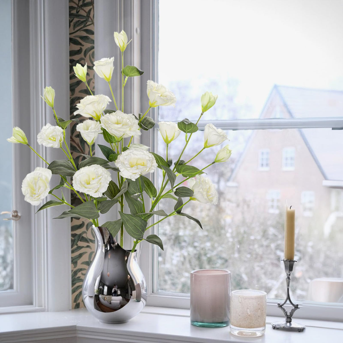 Hollyone silk flowers for indoor decor with durable stems and realistic petals.