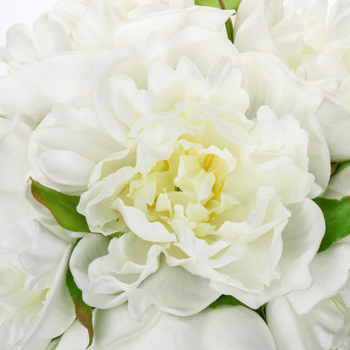 Hollyone six headed silk peonies showing lush detail