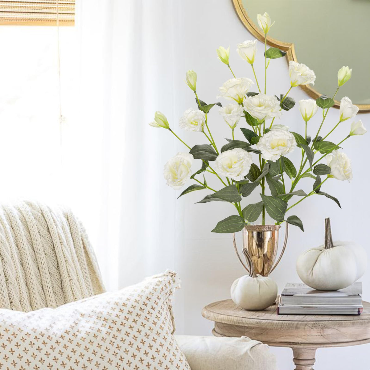 Hollyone 34.5-inch faux flowers ideal for dramatic floor vases and party tables.