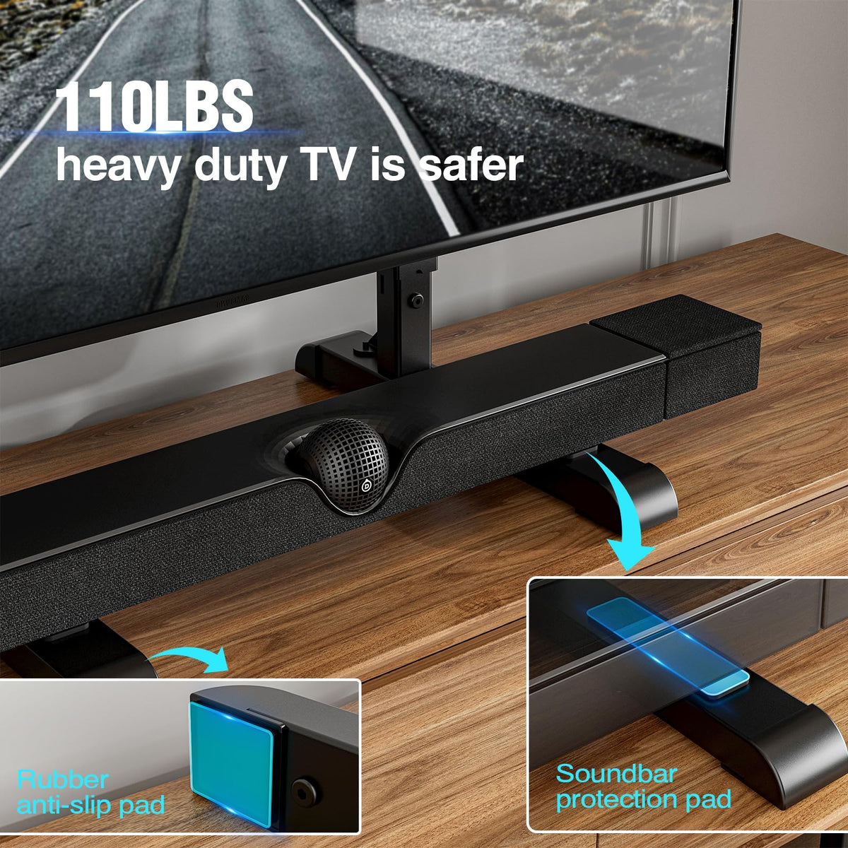 HOLMAXD height adjustment range extends from 13.6-30.25 inches for optimal viewing.