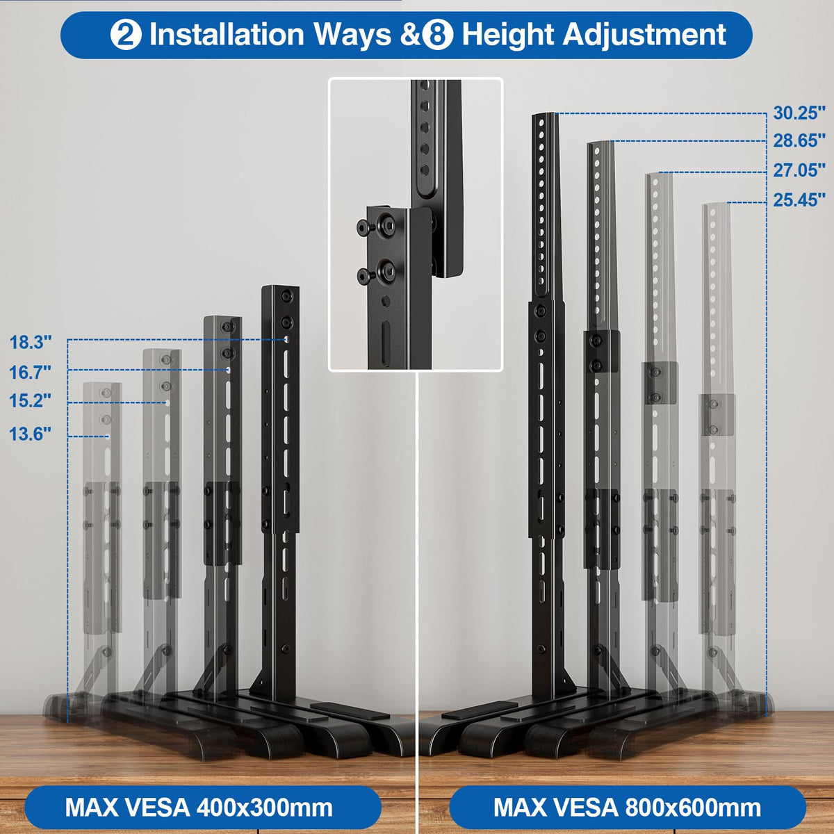 HOLMAXD sturdy leg design resists wobble and supports up to 110 pounds.