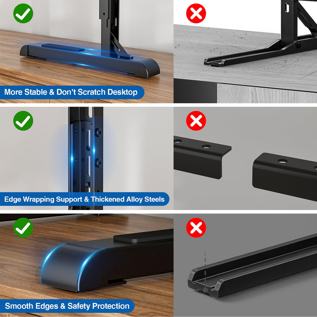 HOLMAXD third-bracket option for larger TVs to maximize height and space.