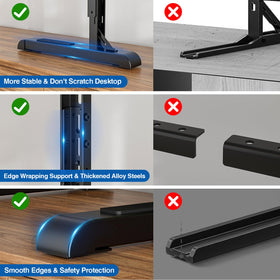 HOLMAXD third-bracket option for larger TVs to maximize height and space.