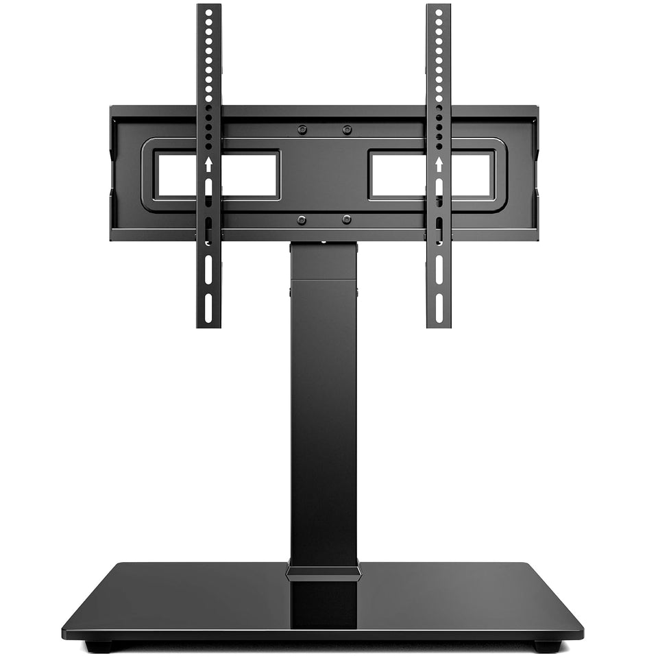 HOLMAXD universal swivel TV stand base for 32-75 inch TVs with flexible viewing angles.