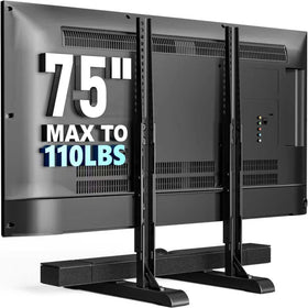 HOLMAXD universal TV stand legs adjustable height for 19-75 inch TVs, stable and reliable.